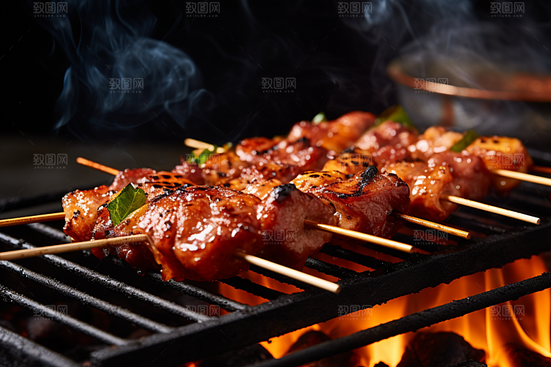 BBQ烧烤广告烤串摄影图