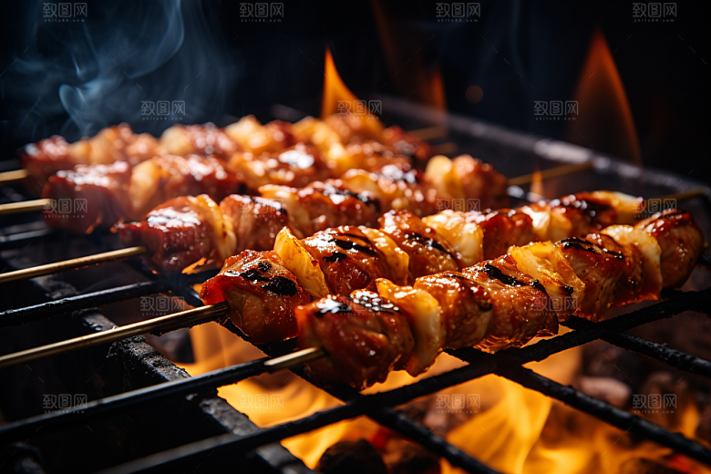 BBQ烧烤火热高清摄影图