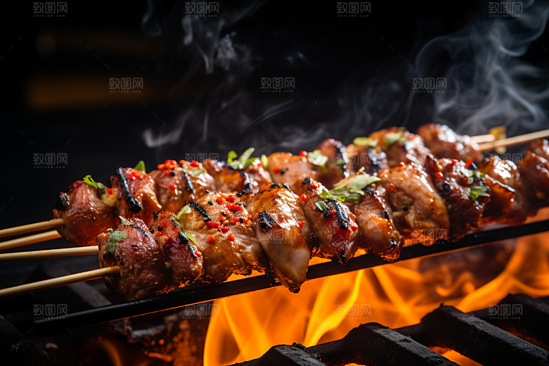 BBQ烧烤美味聚会摄影图