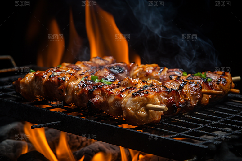 BBQ烧烤美食肉食摄影图