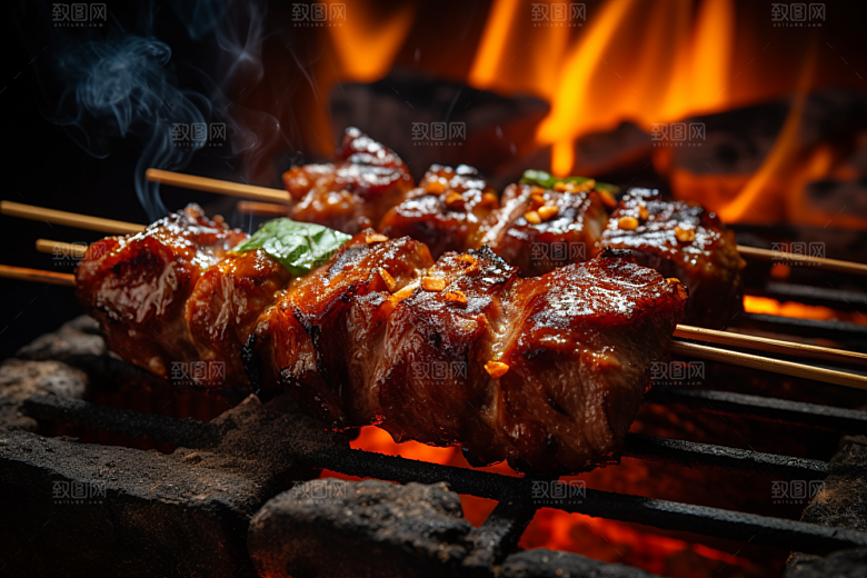 BBQ烧烤火热高清摄影图