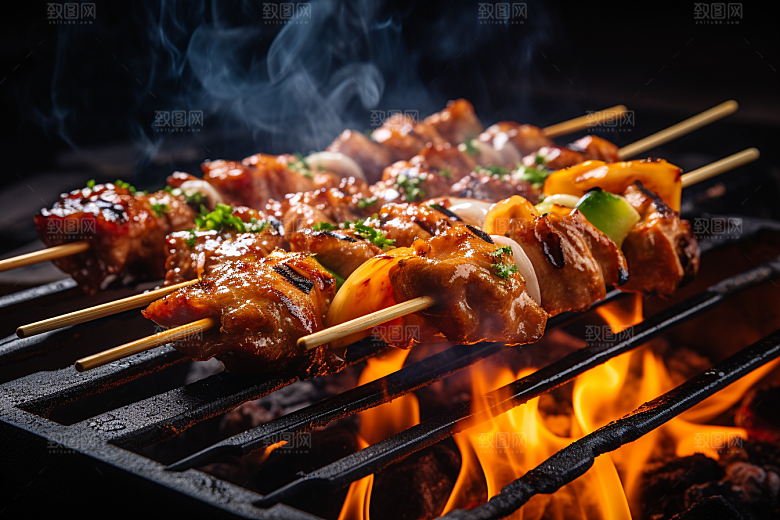 BBQ烧烤广告火辣摄影图
