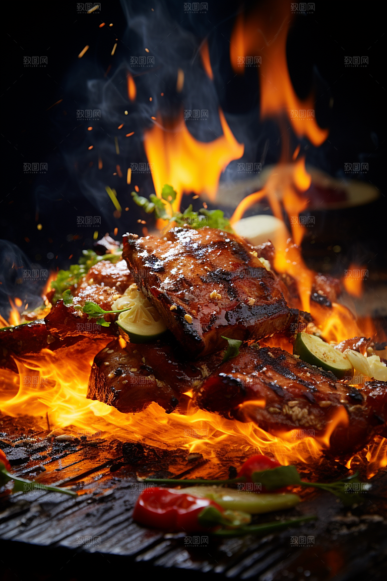 BBQ烧烤火辣聚会摄影图