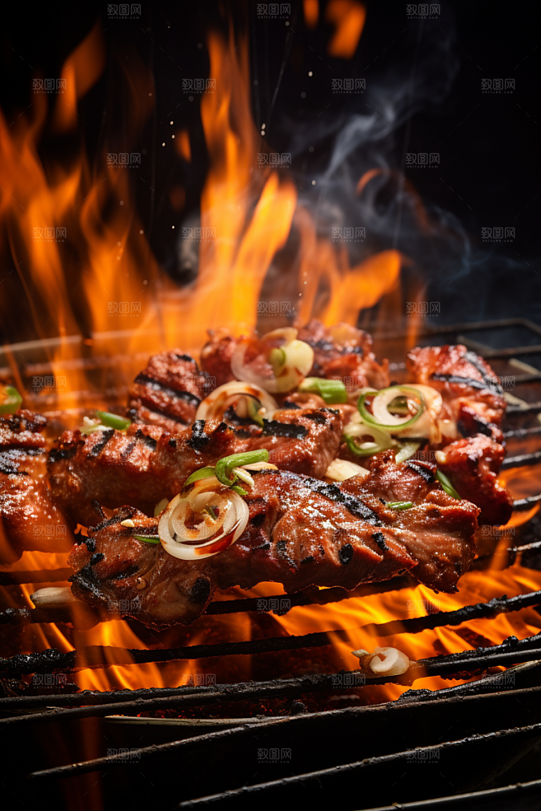 BBQ烧烤广告美食摄影图