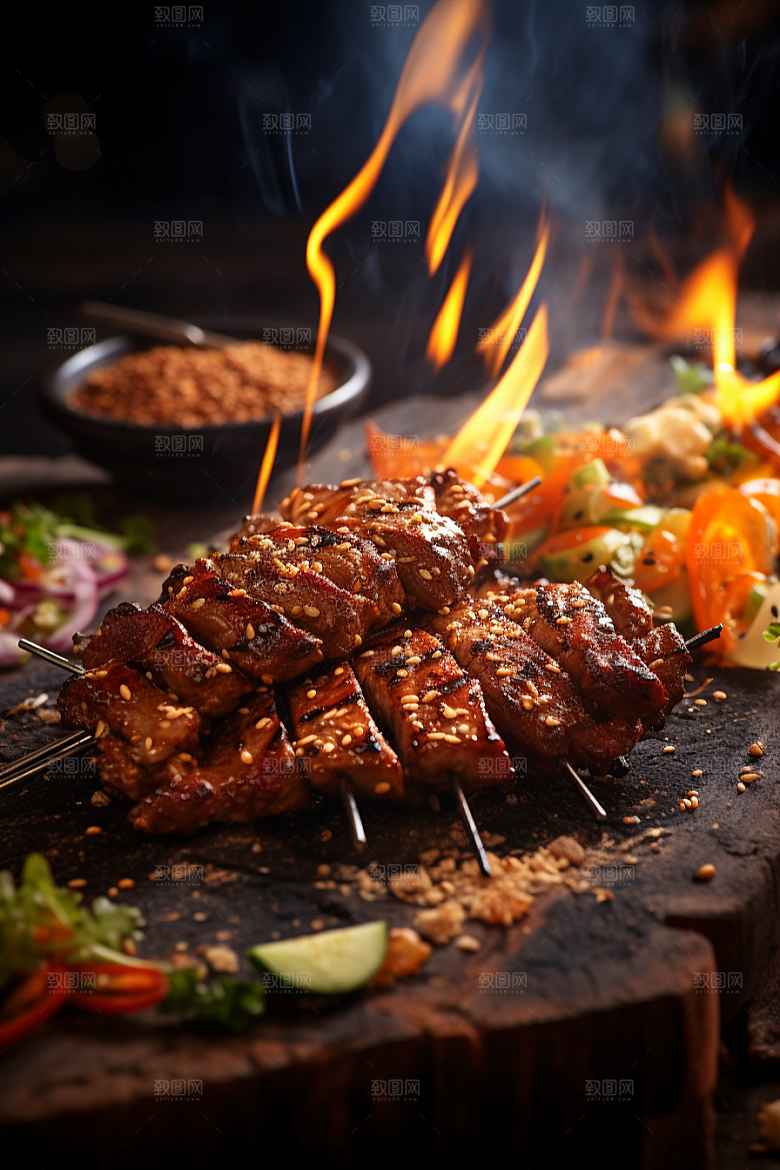 BBQ烧烤高清肉食摄影图