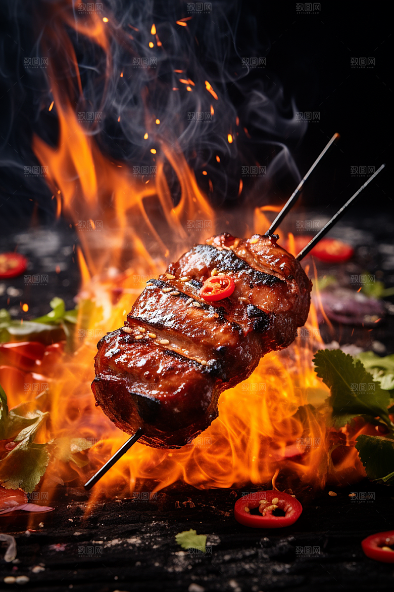BBQ烧烤聚会火辣摄影图