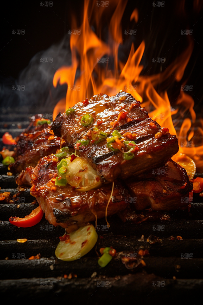 BBQ烧烤广告肉类摄影图