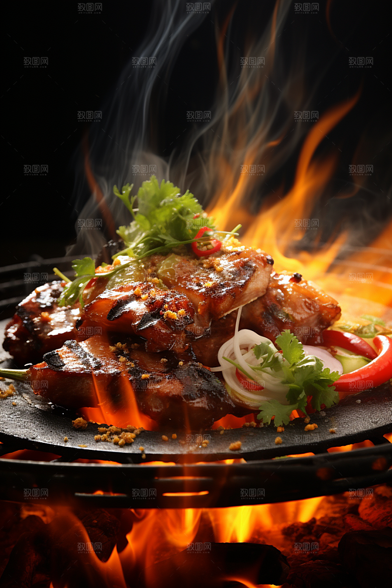 BBQ烧烤聚会美味摄影图