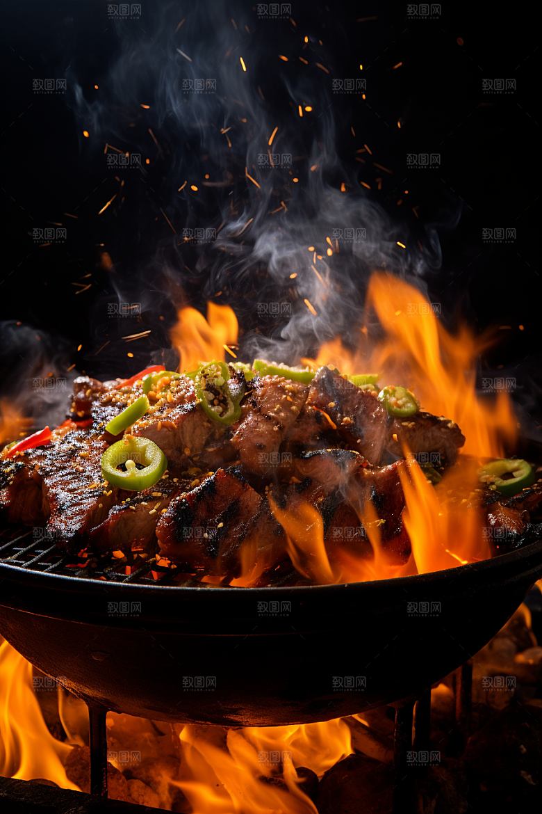 BBQ烧烤广告肉类摄影图