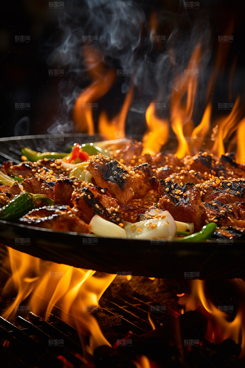 BBQ烧烤广告聚餐摄影图