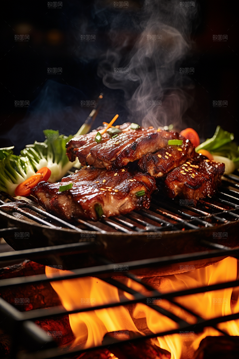 BBQ烧烤广告美味摄影图
