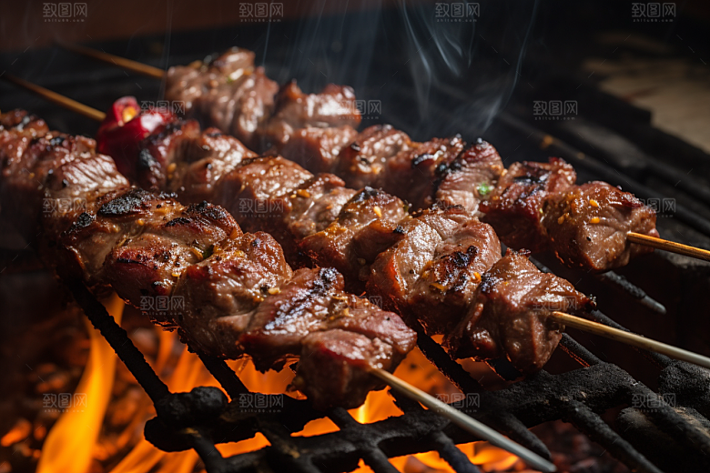 BBQ烧烤聚会聚餐摄影图