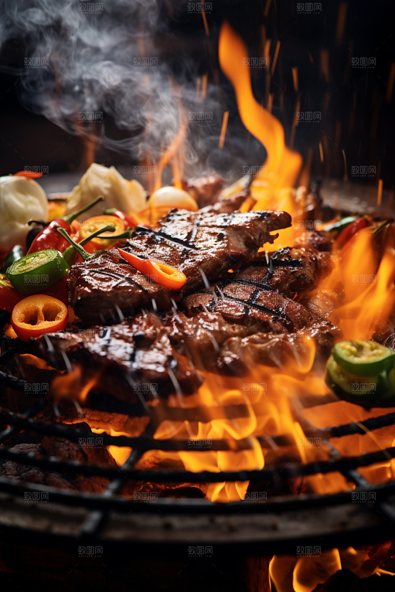 BBQ烧烤高清肉食摄影图