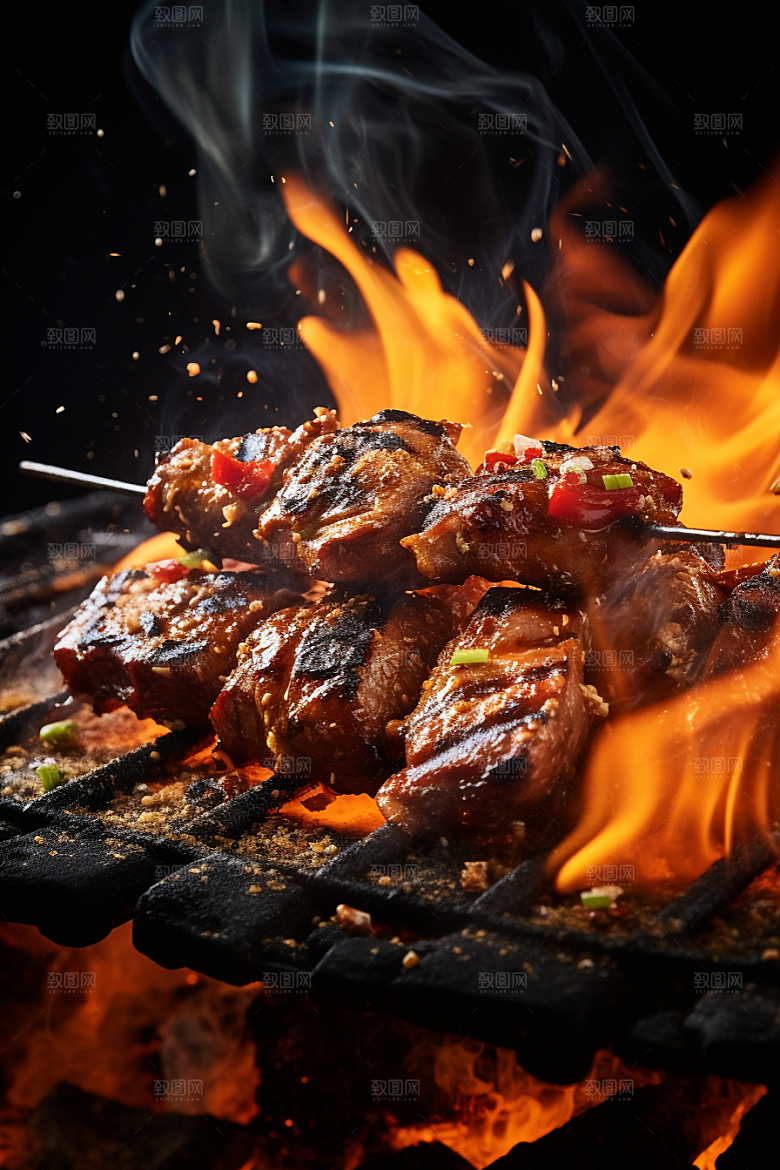 BBQ烧烤广告肉食摄影图