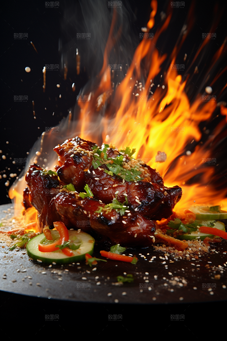 BBQ烧烤聚餐高清摄影图