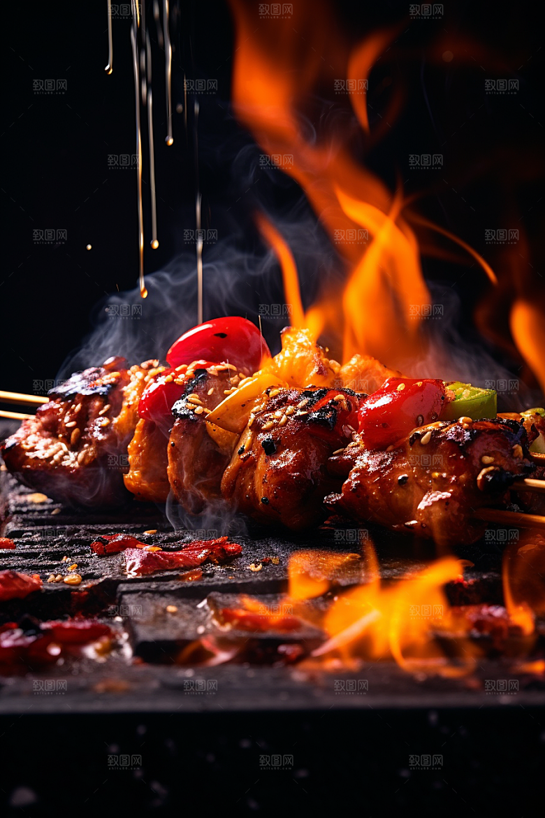 BBQ烧烤广告美食摄影图