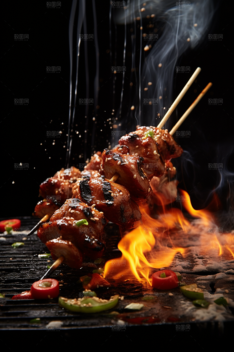 BBQ烧烤美味广告摄影图