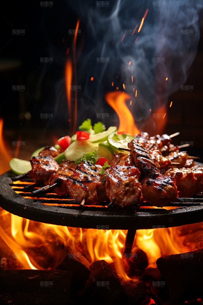 BBQ烧烤广告聚会摄影图