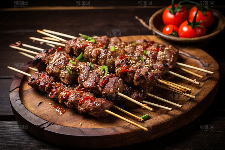 BBQ烧烤美食火热摄影图