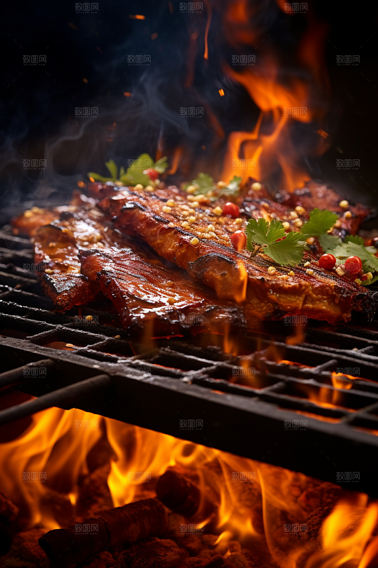 BBQ烧烤火辣高清摄影图