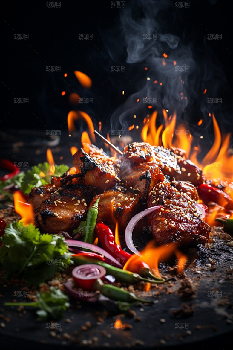 BBQ烧烤聚会广告摄影图