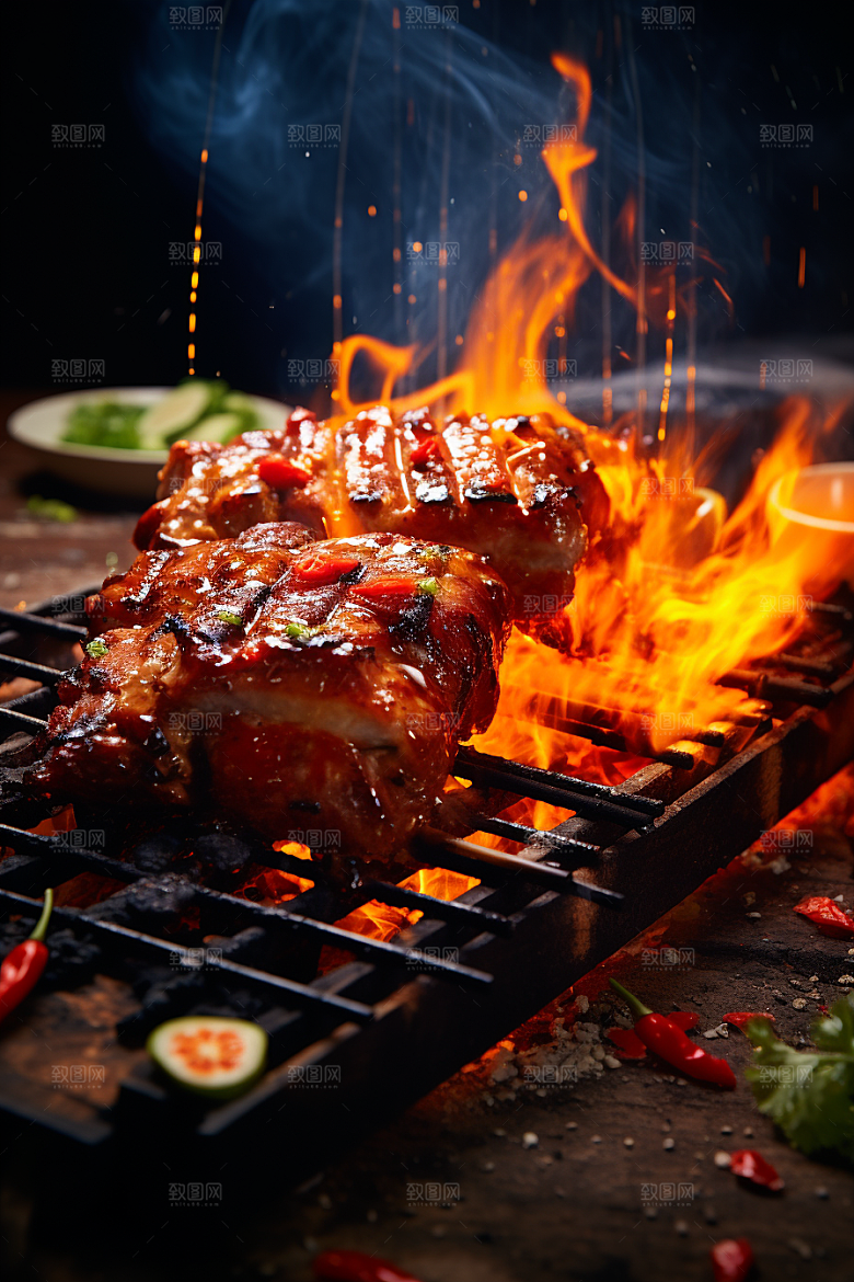 BBQ烧烤美味广告摄影图
