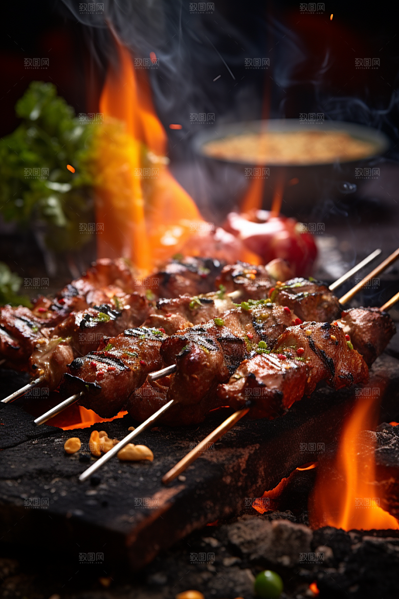 BBQ烧烤美食广告摄影图