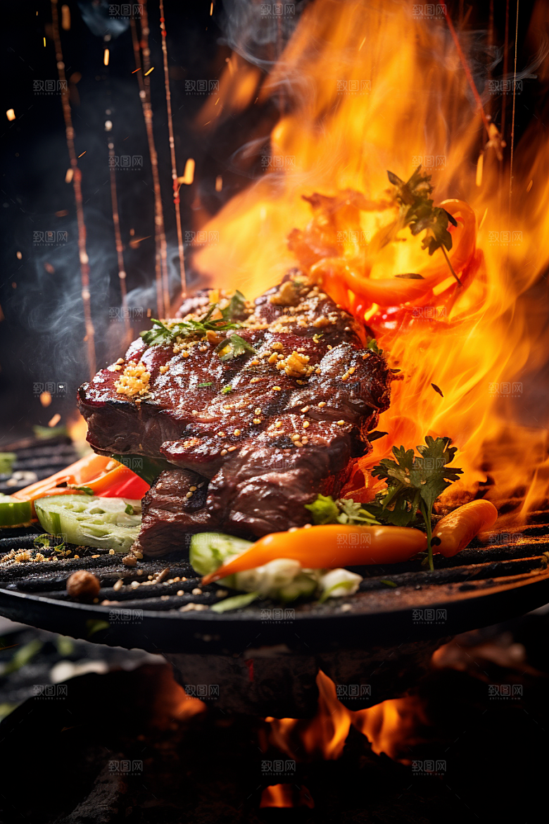 BBQ烧烤聚餐高清摄影图