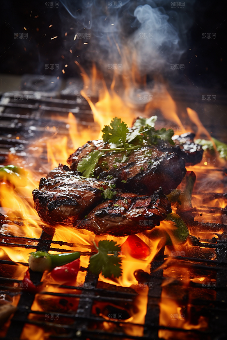 BBQ烧烤肉食高清摄影图