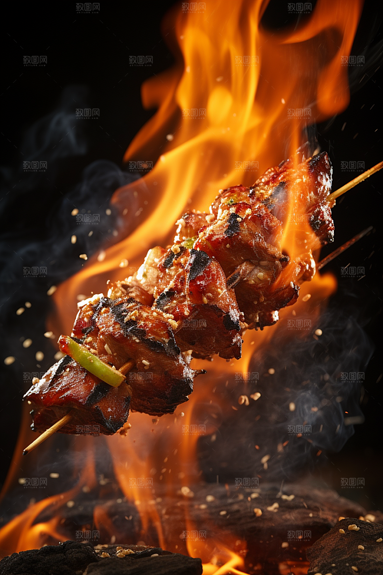 BBQ烧烤聚会肉食摄影图