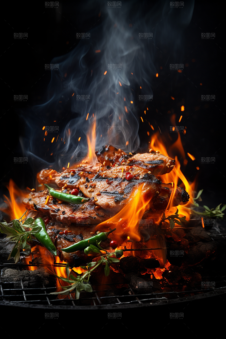 BBQ烧烤广告聚会摄影图