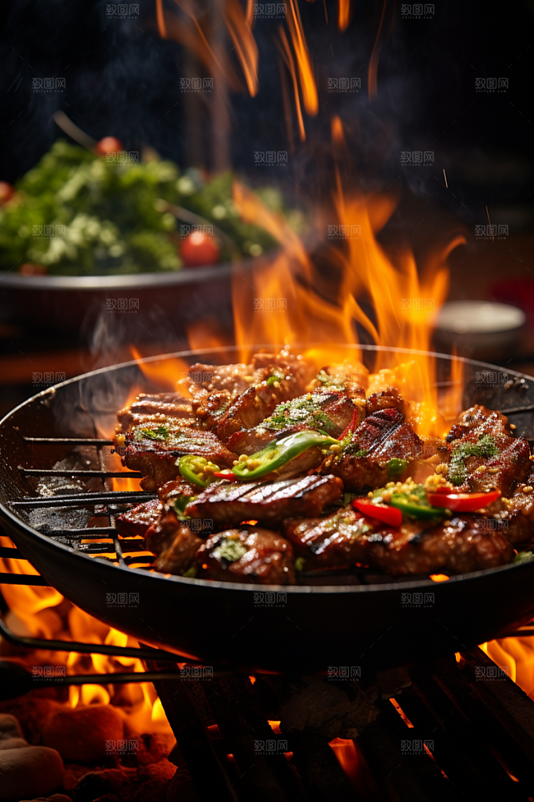BBQ烧烤火辣高清摄影图