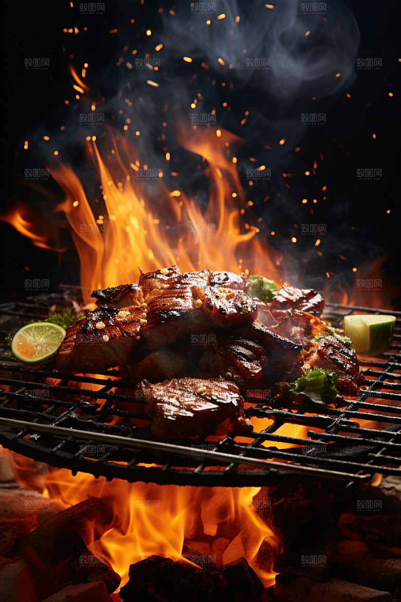 BBQ烧烤美食高清摄影图