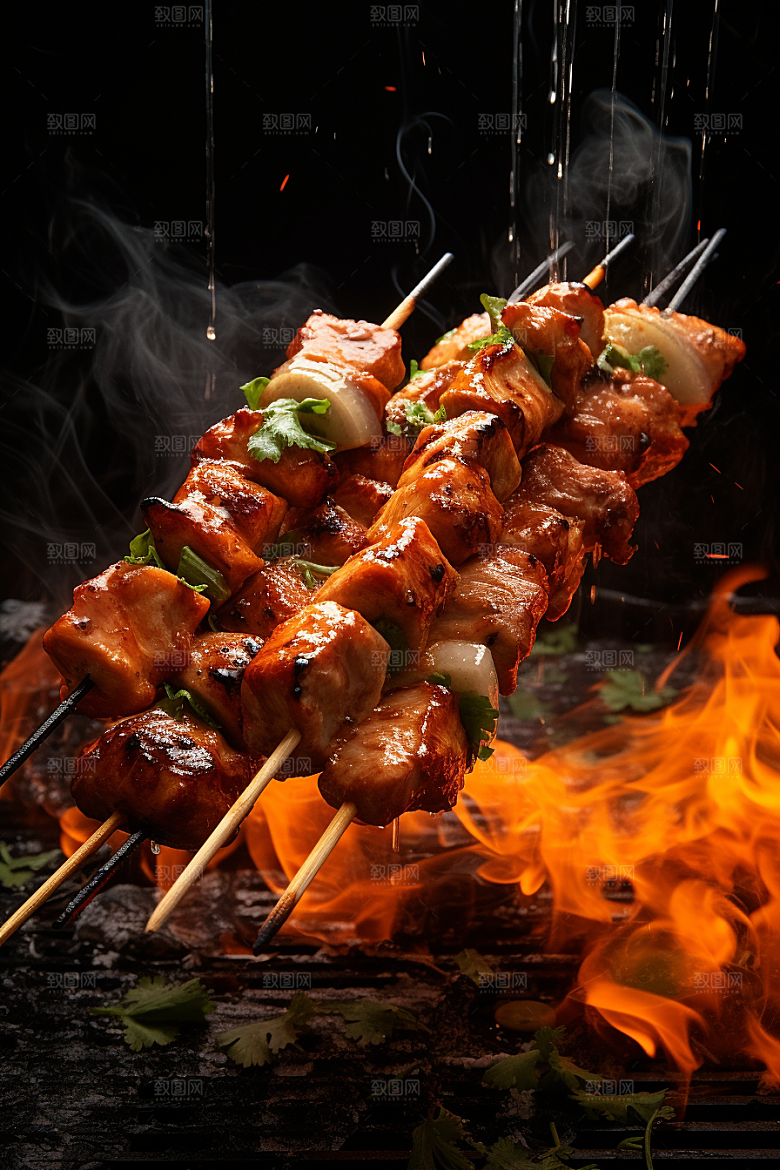 BBQ烧烤高清火热摄影图