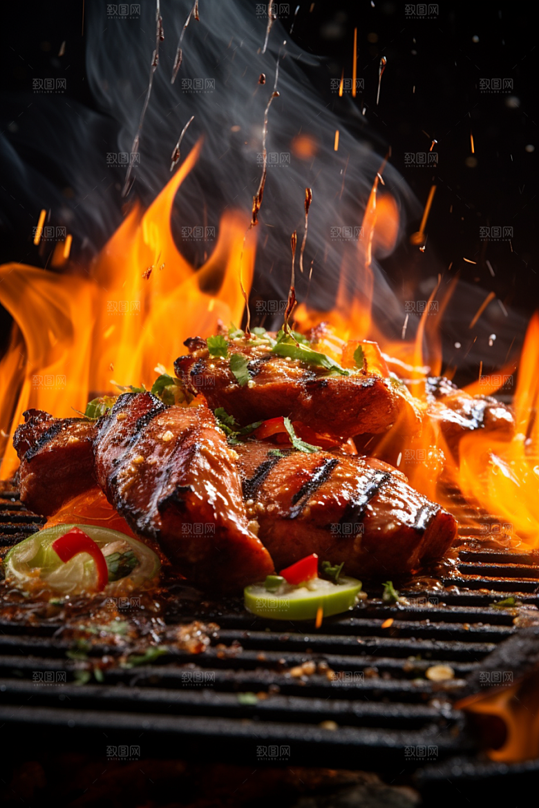 BBQ烧烤火辣聚会摄影图