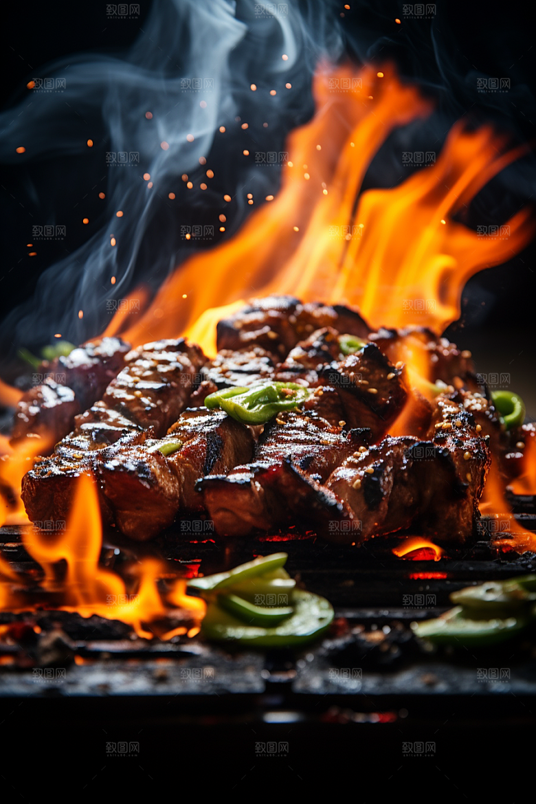 BBQ烧烤美味美食摄影图