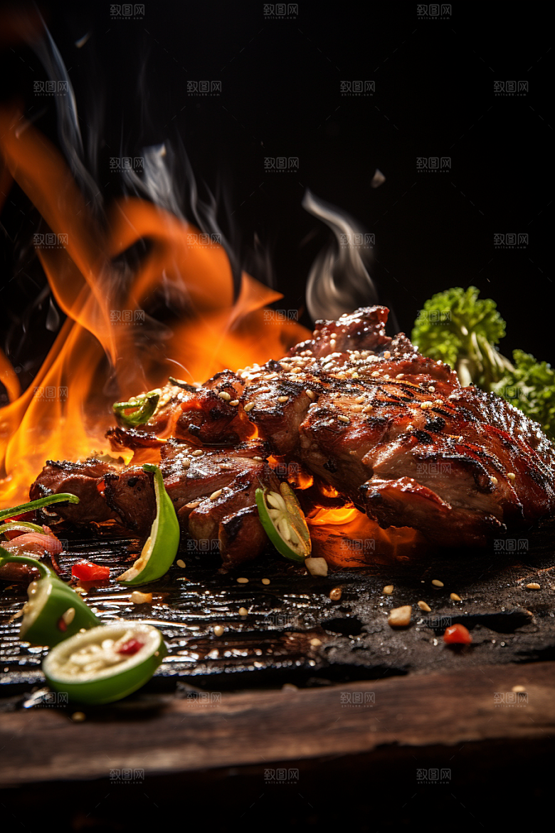 BBQ烧烤广告美味摄影图