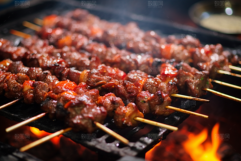 BBQ烧烤聚会火辣摄影图