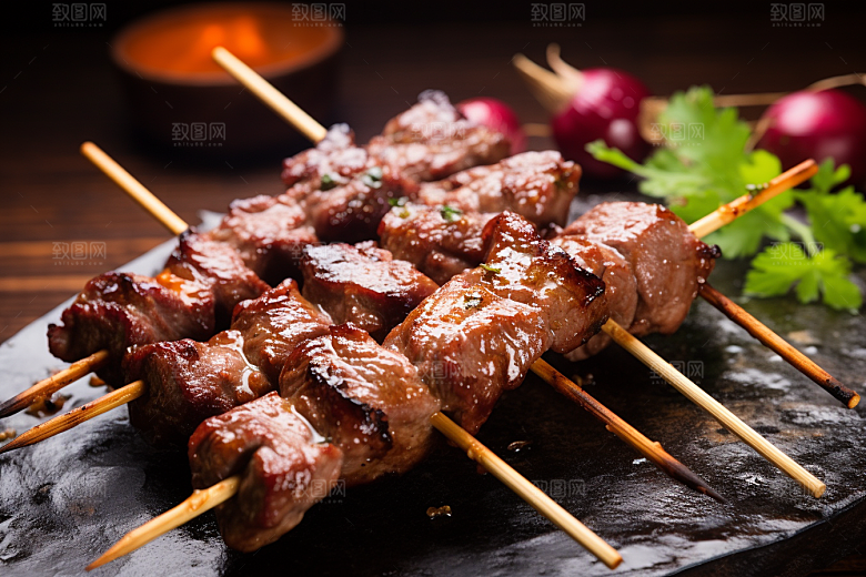 BBQ烧烤烤串火热摄影图