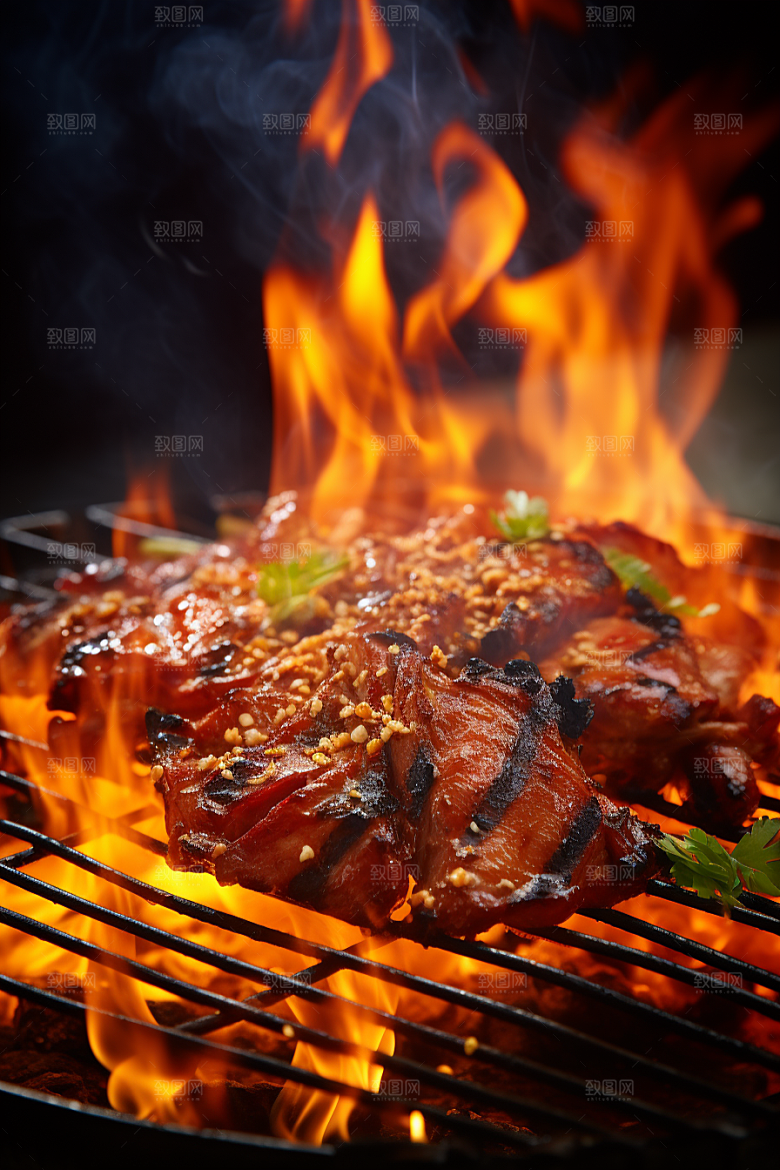 BBQ烧烤聚会聚餐摄影图