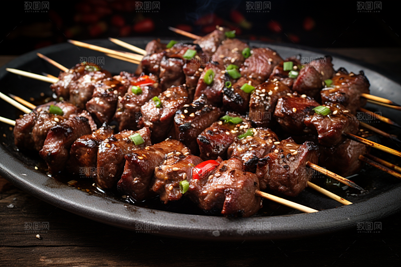 BBQ烧烤聚餐肉类摄影图