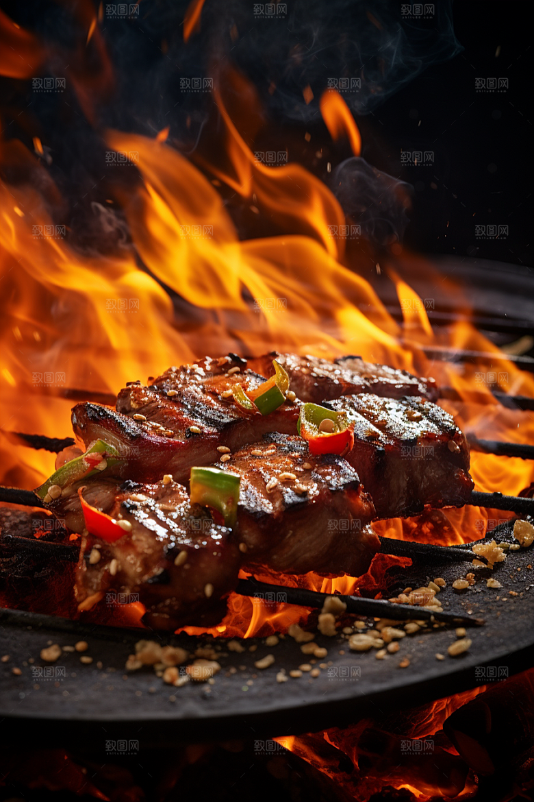 BBQ烧烤高清肉类摄影图