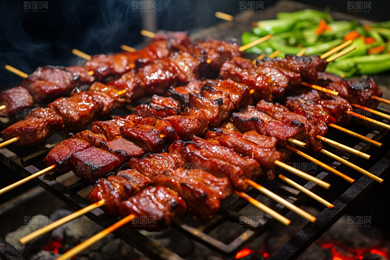 BBQ烧烤肉类肉食摄影图