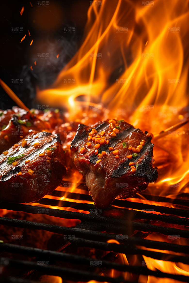 BBQ烧烤高清肉类摄影图