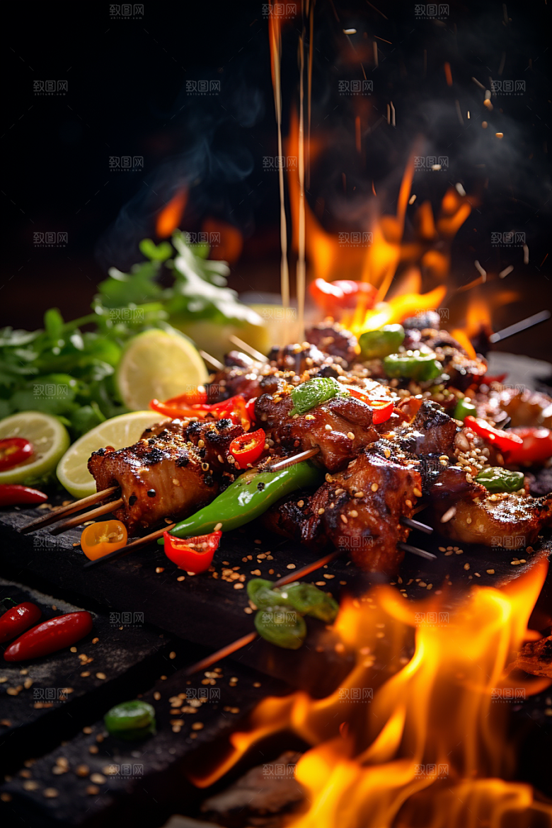 BBQ烧烤火辣聚会摄影图