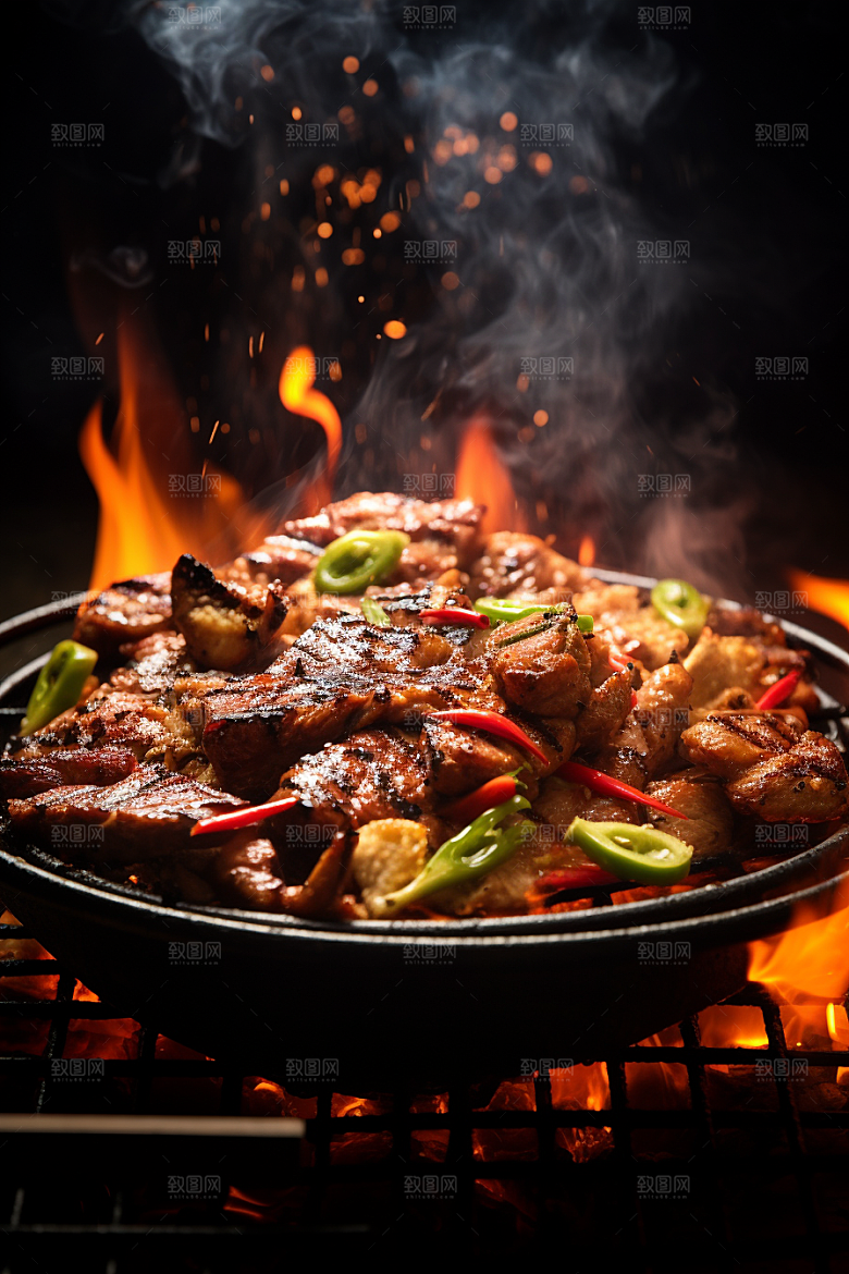 BBQ烧烤广告聚餐摄影图