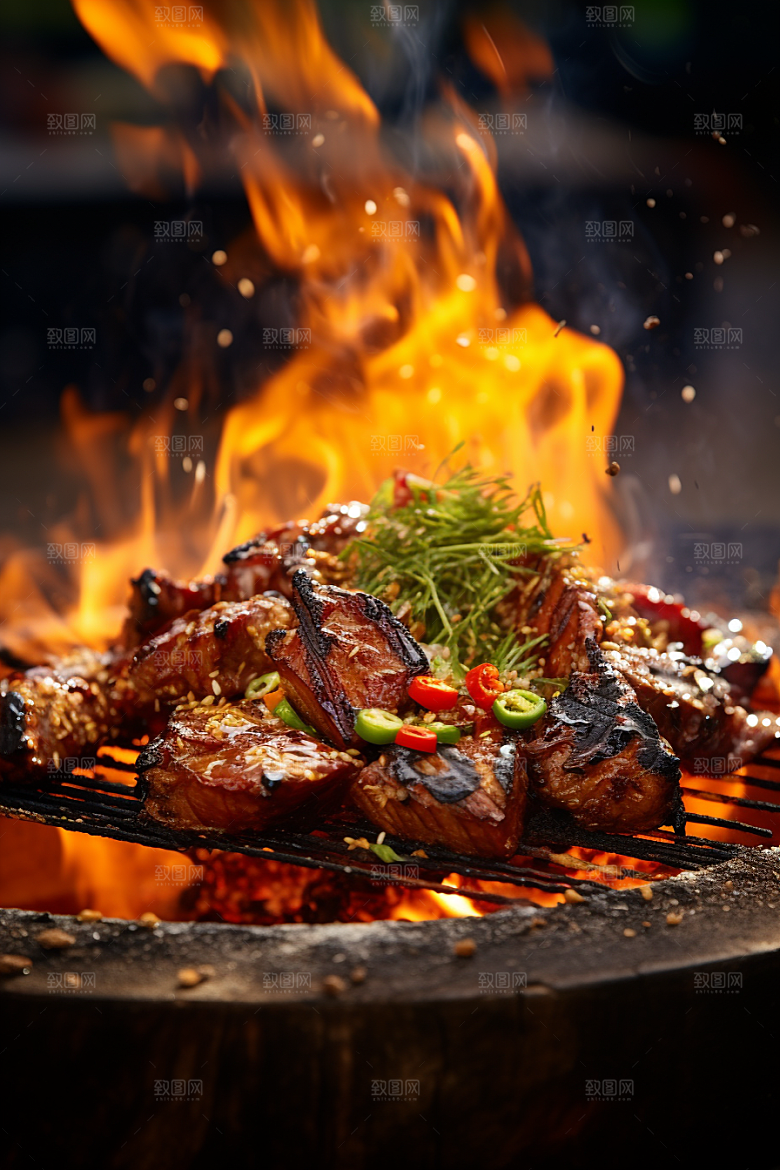 BBQ烧烤美味肉食摄影图