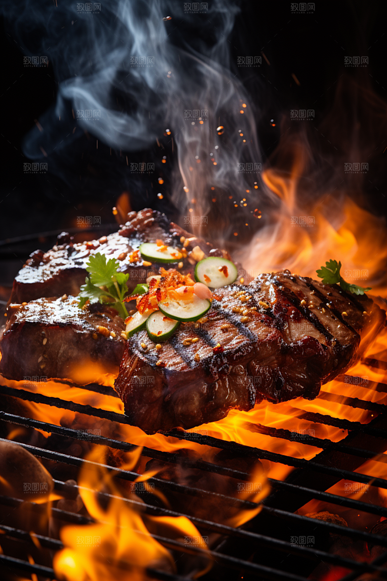 BBQ烧烤美味美食摄影图