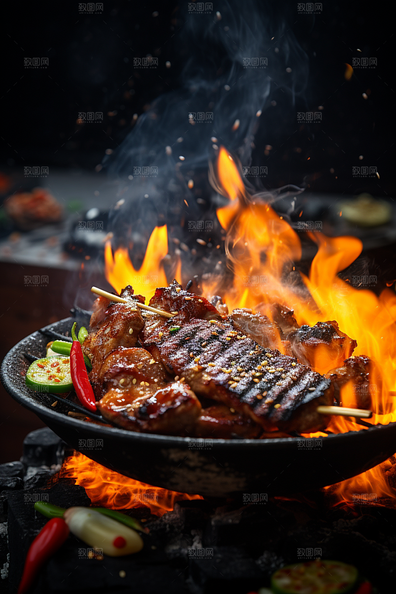 BBQ烧烤高清美味摄影图