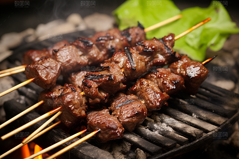 BBQ烧烤聚会肉类摄影图